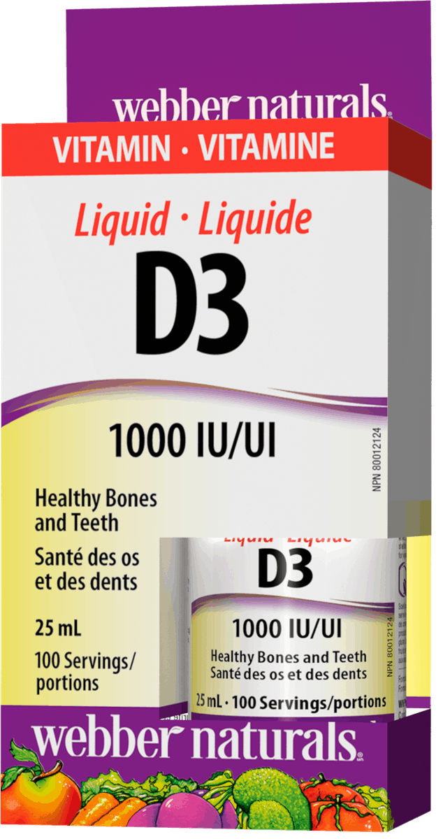 Webber Naturals Vitamin D3 1000IU/ UI Liquid - 25ml - Simpsons Pharmacy