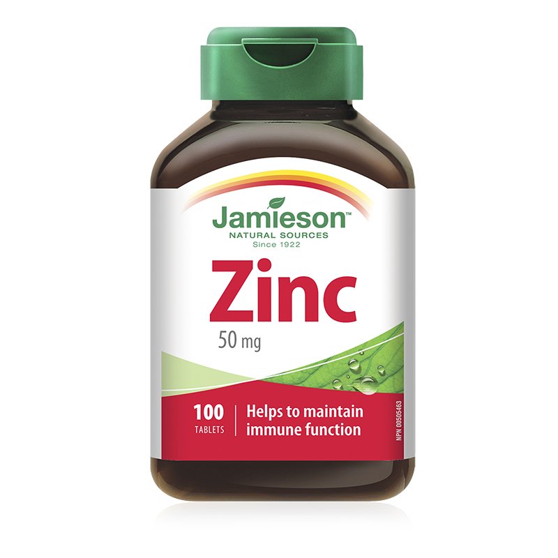 JAMIESON ZINC 50MG - 100 TABLETS - Simpsons Pharmacy