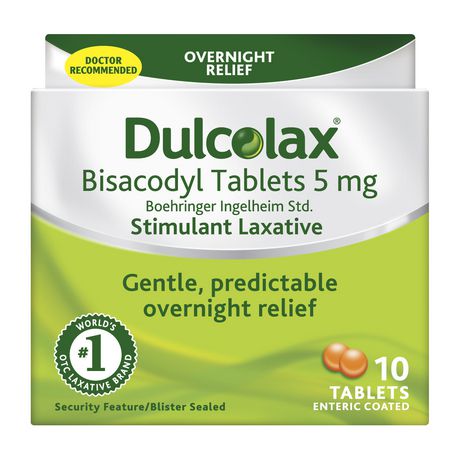 Dulcolax Overnight Relief Laxative 5mg - 10 Tablets - Simpsons Pharmacy