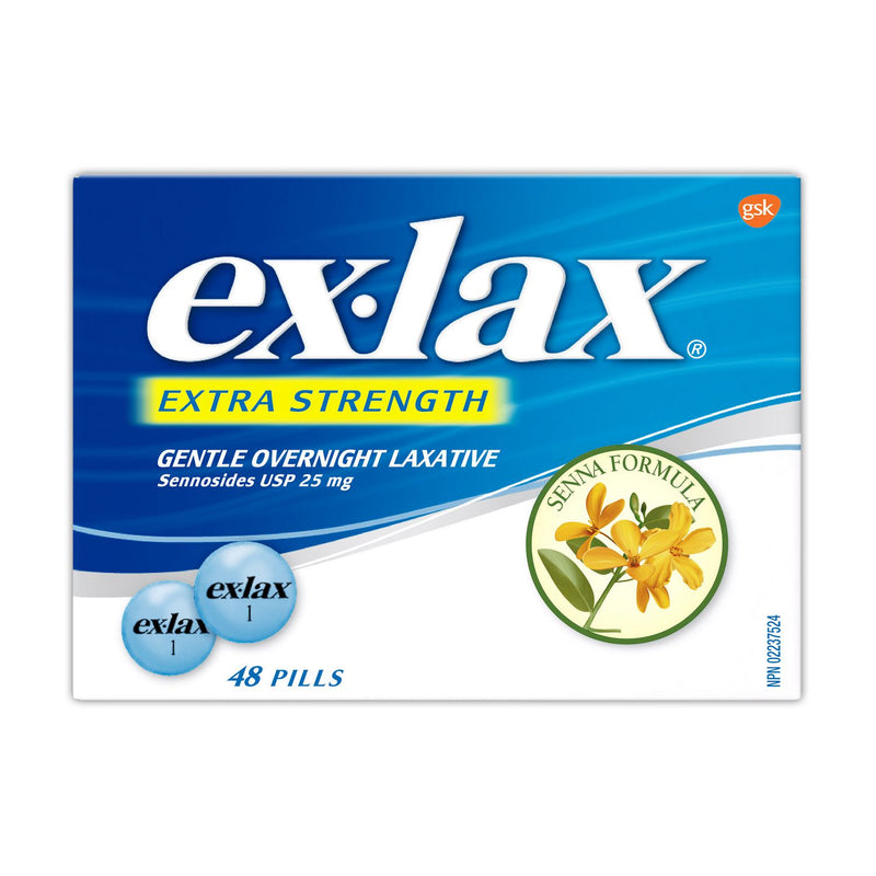Ex Lax Gentle Overnight Laxative - 30 Pills - Simpsons Pharmacy