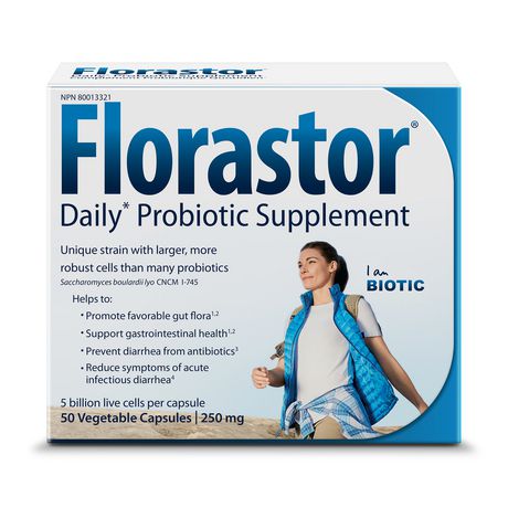 Florastor Digestive Probiotic 250mg, 50 capsules - Simpsons Pharmacy