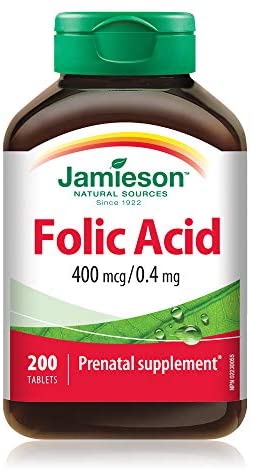 Jamieson Natural Sources Folic Acid 400mcg/0.4mg - 200 Tablets - Simpsons Pharmacy