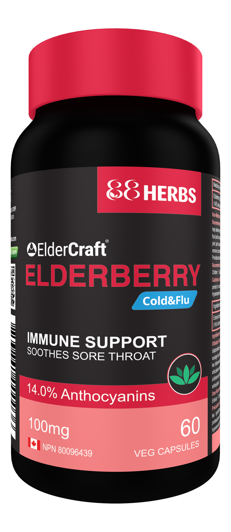 88Herbs - Elderberry - Premium Eldercraft® - 14% Anthocyanins - 100 mg 60 caps - Simpsons Pharmacy