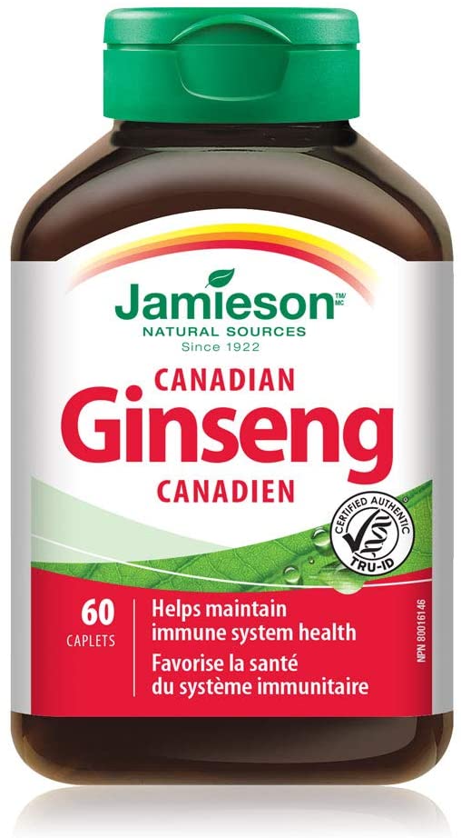 Jamieson Natural Sources Canadian Gingeng - 60 Caplets - Simpsons Pharmacy