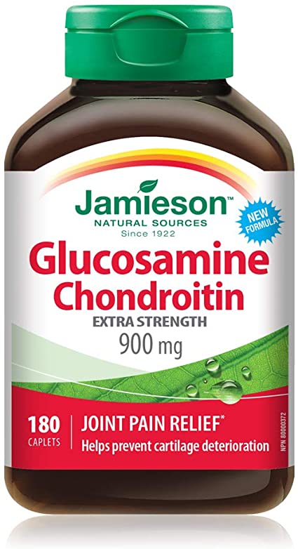 Jamieson Natural Sources Glucosamine Chondroitin Extra Strength 900mg - 180 Caplets - Simpsons Pharmacy