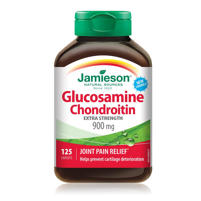 Jamieson Natural Sources Glucosamine Chondroitin Extra Strength 900mg - 125 Caplets - Simpsons Pharmacy