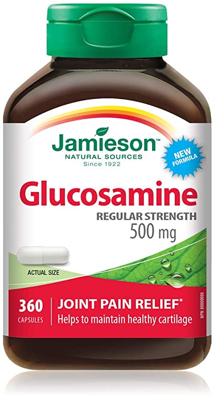 Jamieson Natural Sources Glucosamine Regular Strength 500mg - 360 Capsules - Simpsons Pharmacy