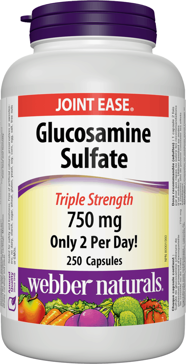 Webber Naturals Glucosamine Sulfate 500mg - 250 Capsules - Simpsons Pharmacy
