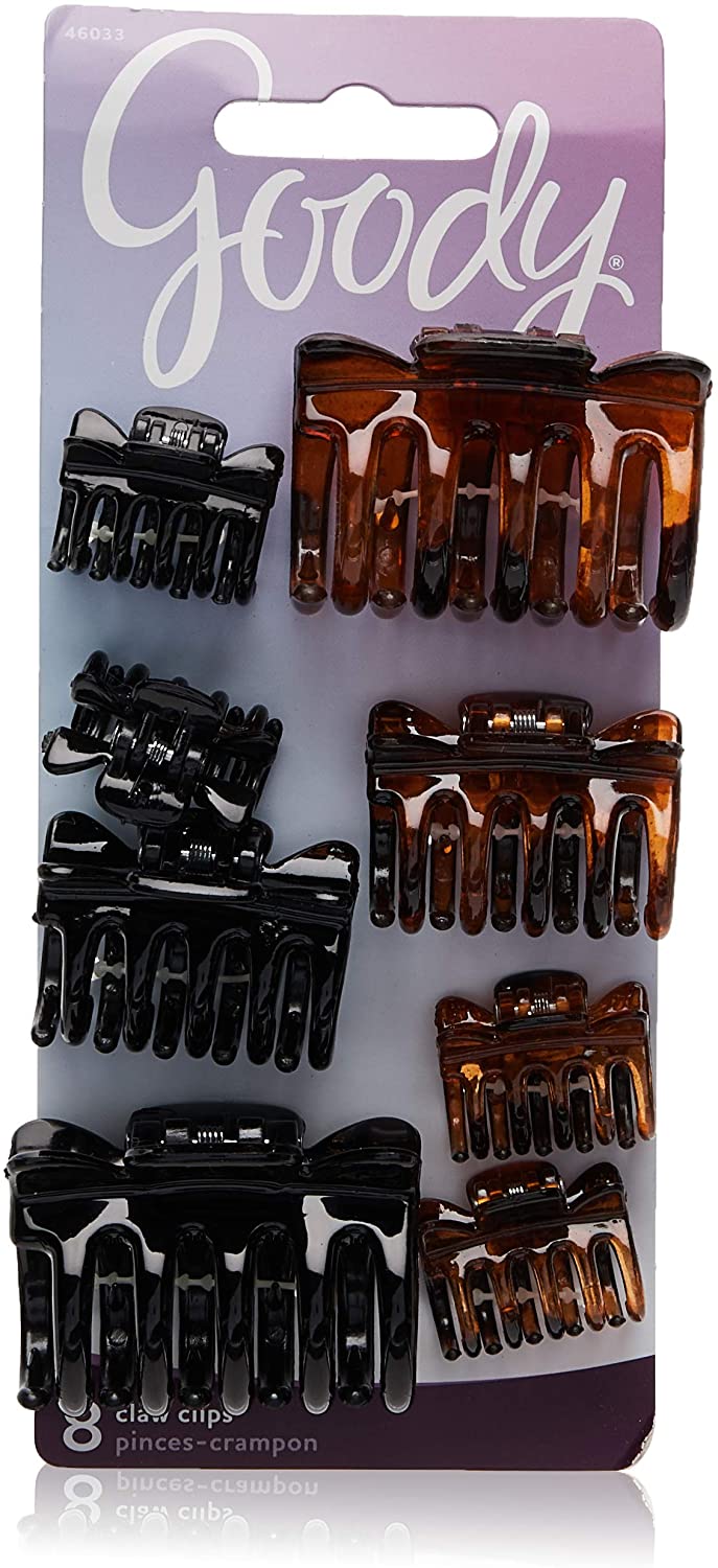 Goody Assorted Claw Clips Black & Brown - 8 Pieces - Simpsons Pharmacy