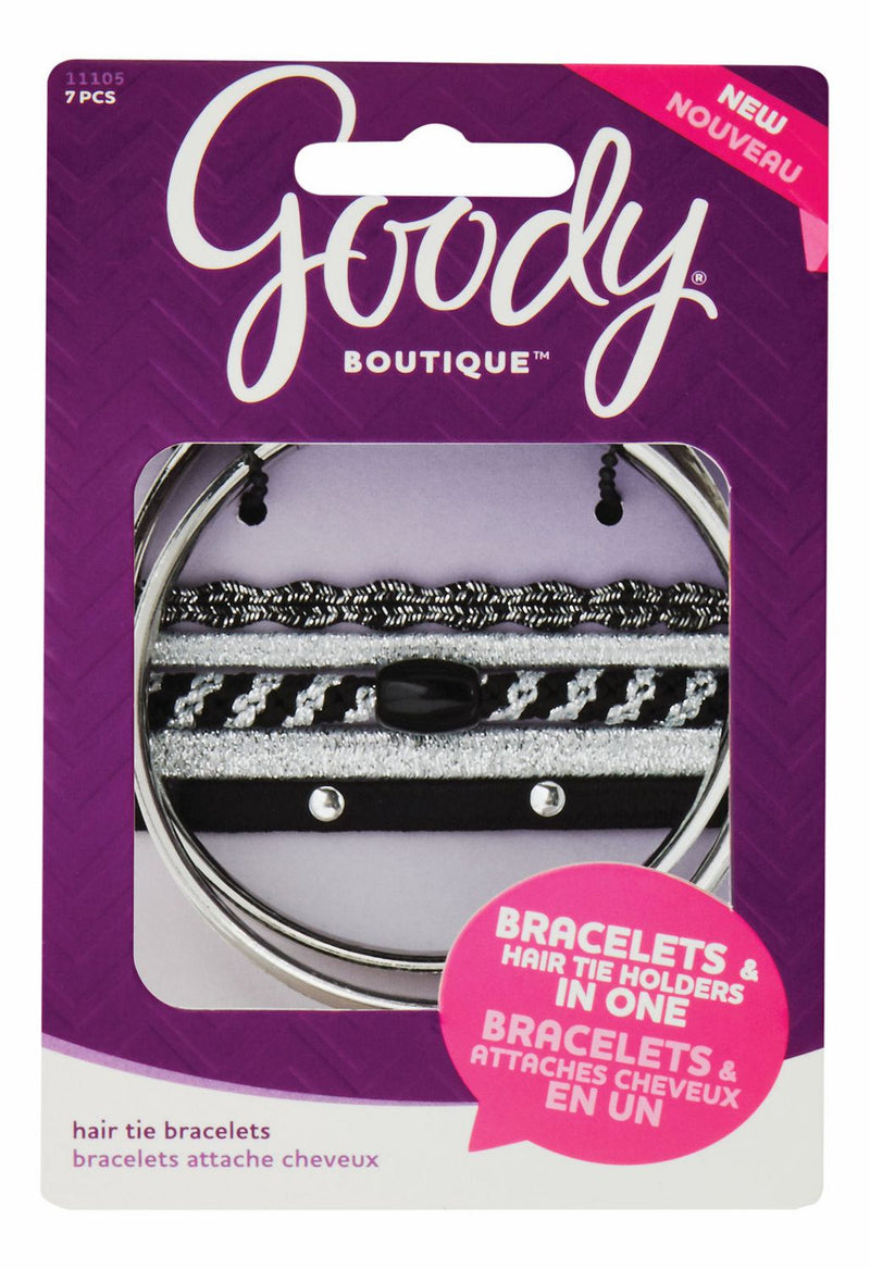 Goody Hair Tie Bracelets - Black/ Silver - Simpsons Pharmacy