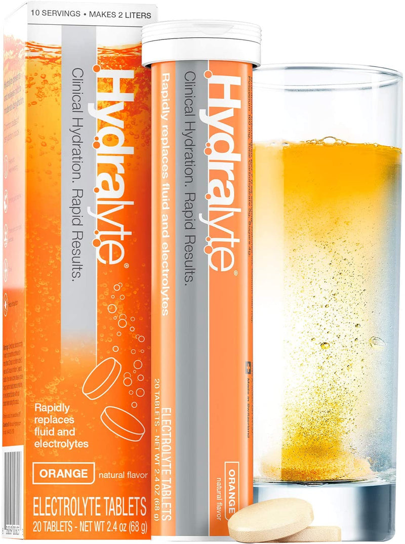 Hydralyte Clinical Hydration Orange Flavour - 20 Effervescent Electrolyte Tablets - Simpsons Pharmacy
