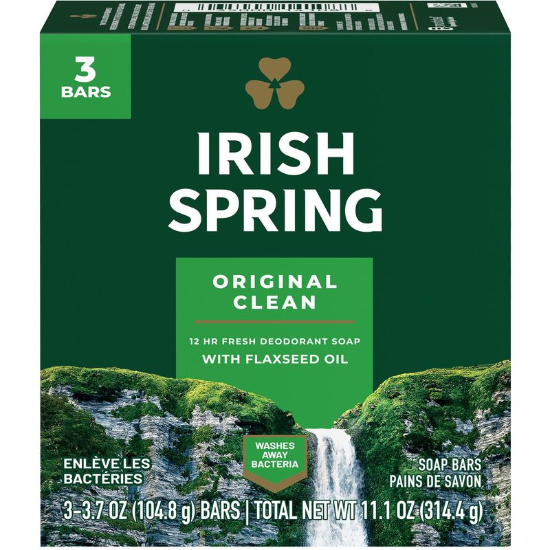 Irish Spring Original Deodorant Soap 3 Bars - Simpsons Pharmacy