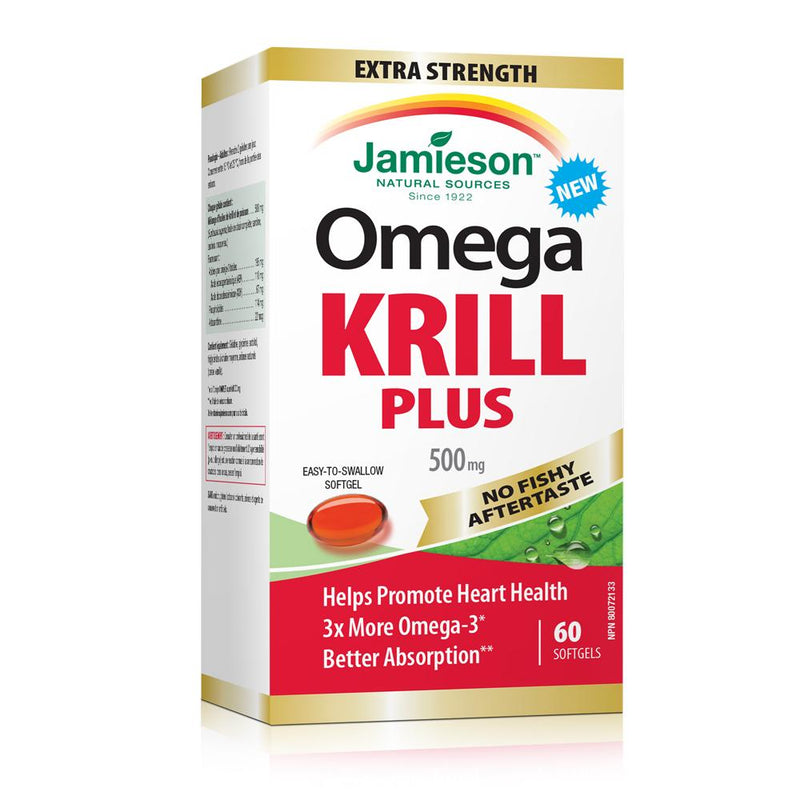 Jamieson Natural Sources Omega Krill Plus 500mg - 60 Softgels - Simpsons Pharmacy