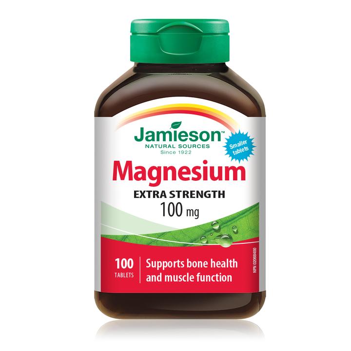 Jamieson Natural Sources Magnesium Extra Strength 25mg - 100 Tablets - Simpsons Pharmacy