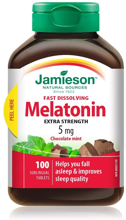 Jamieson Natural Sources Extra Strength Melatonin 5mg - 100 Sublingual Tablets - Simpsons Pharmacy