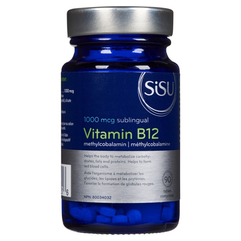 B12 1000 mcg methylcobalamin, sublingual, Unflavoured SISU, 90 tablets - Simpsons Pharmacy
