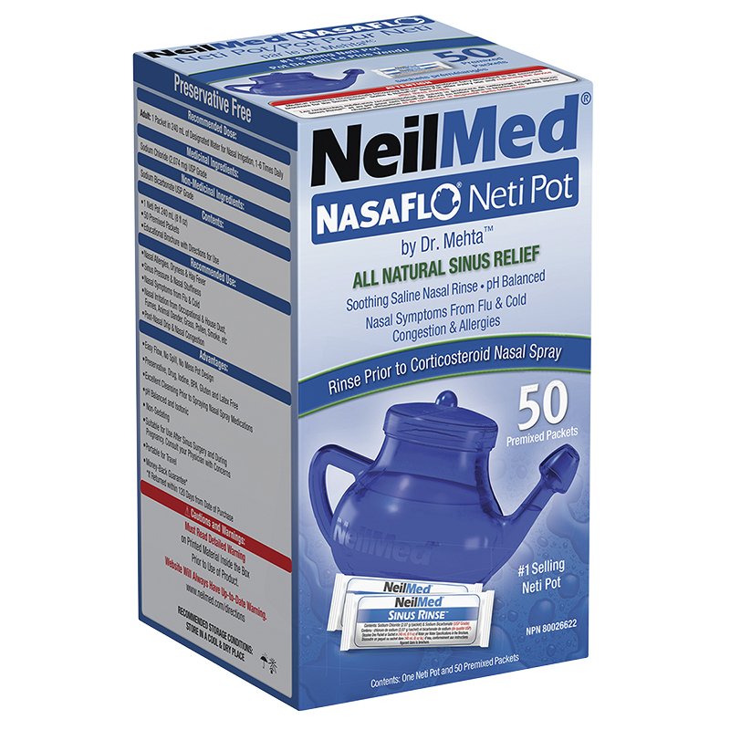 NeilMed NasaFlor Neti-Pot - 50 Premixed Packets - Simpsons Pharmacy