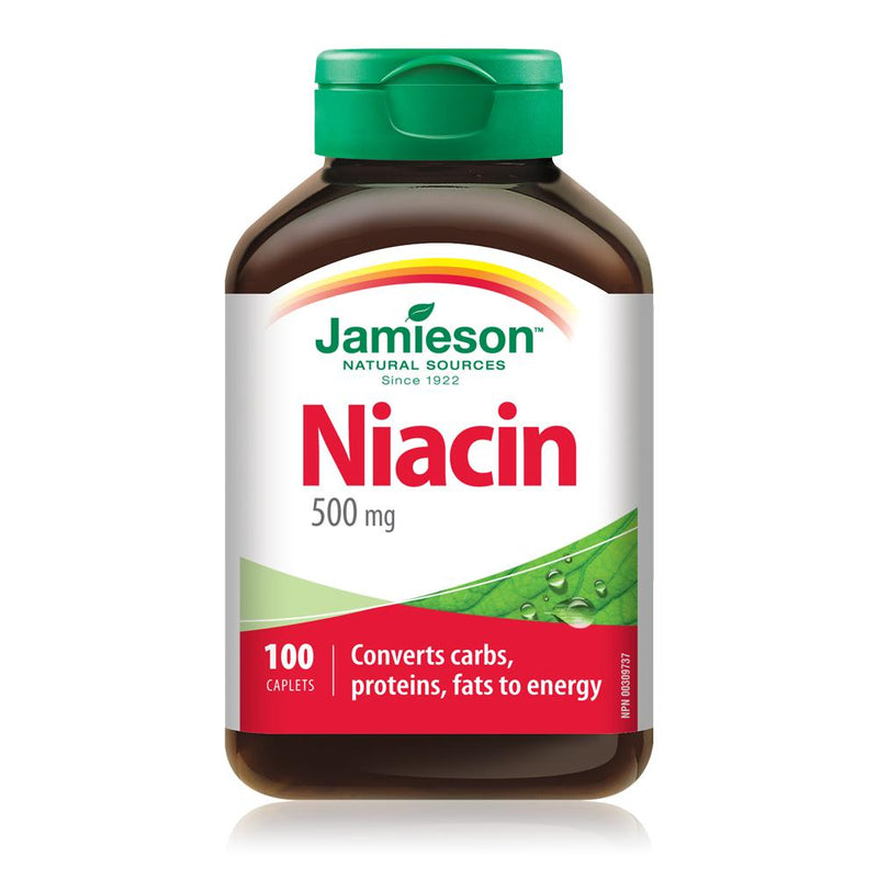 Jamieson Natural Sources Niacin 500mg - 100 Caplets - Simpsons Pharmacy