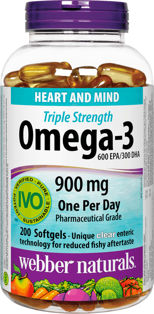 Webber Naturals Triple Strength Omega-3 EPA/DHA 900mg Pharmaceutical Grade - 80 Softgels - Simpsons Pharmacy
