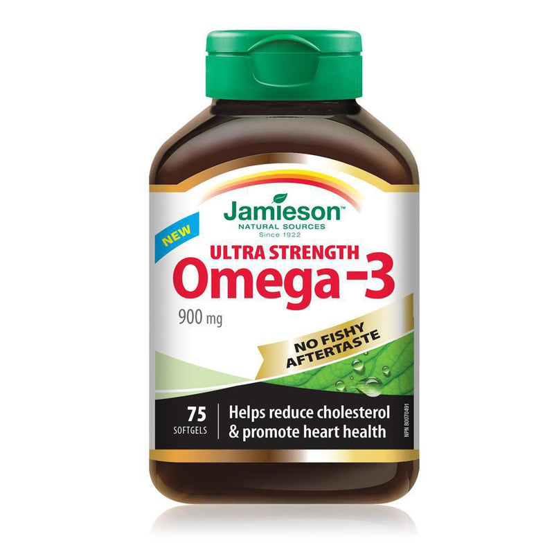 Jamieson Natural Sources Ultra Strength Omega-3 900mg - 75 Softgels - Simpsons Pharmacy