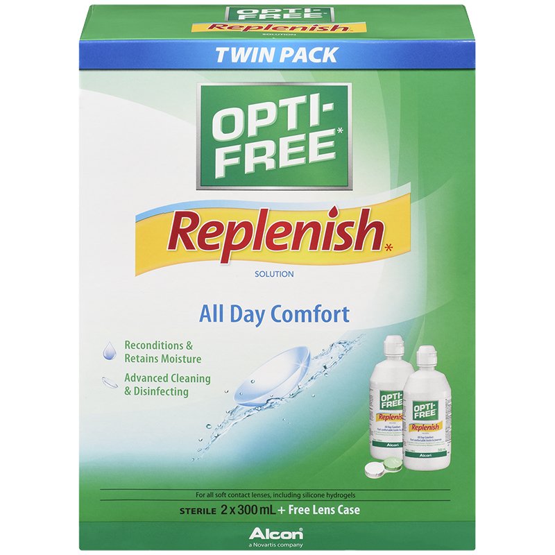 Opti-Free Replenish Multi Purpose Contact Lens Solution - 2 X 300mL Twin Pack - Simpsons Pharmacy