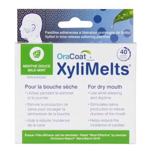OraCoat XyliMelts for Dry Mouth - Mild Mint 40 Pastilles - Simpsons Pharmacy