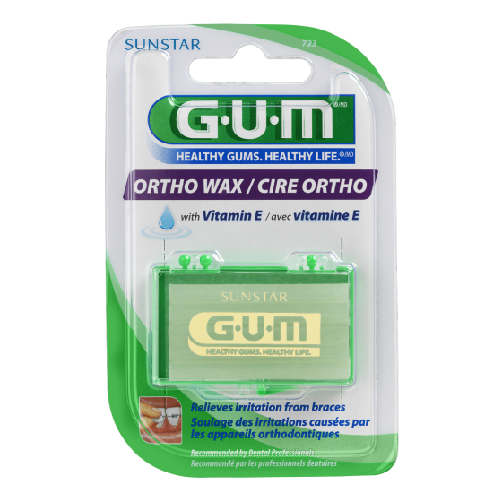 GUM Ortho Wax Pre-Cut With Vitmain E And Aloe Vera - Simpsons Pharmacy