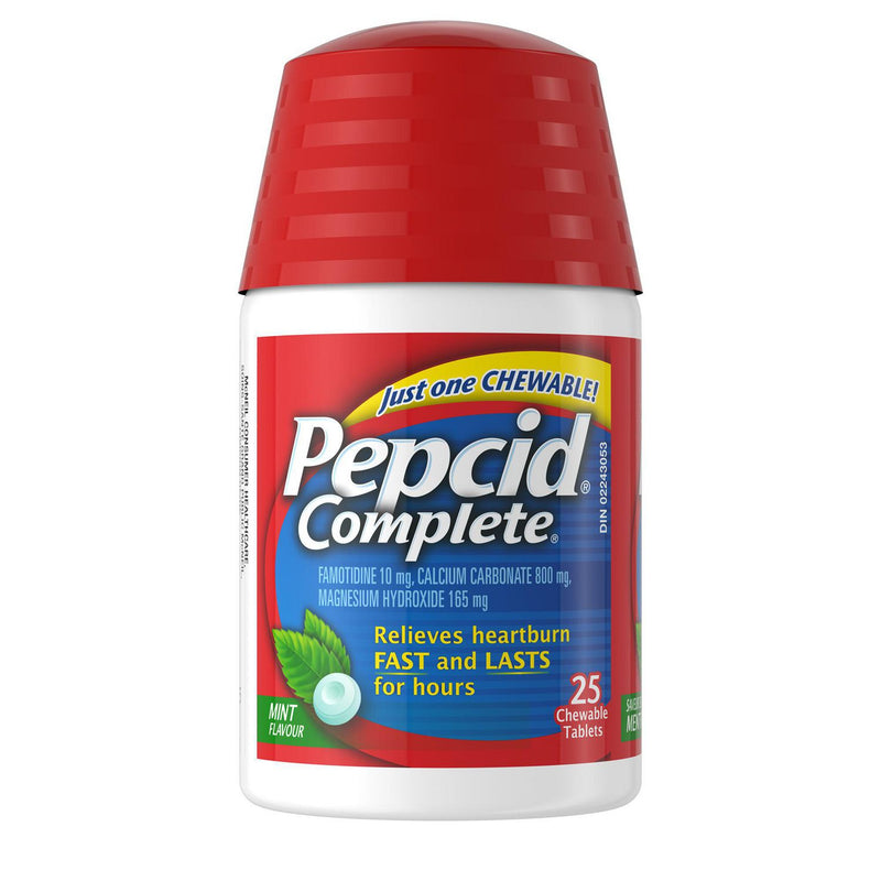Pepcid Complete Antacid Mint Flavour - 25 Chewable Tablets - Simpsons Pharmacy