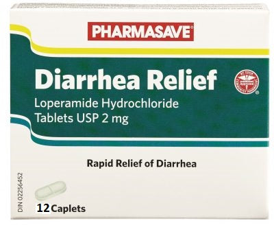 Pharmasave Diarrhea Relief - 12 Caplets - Simpsons Pharmacy