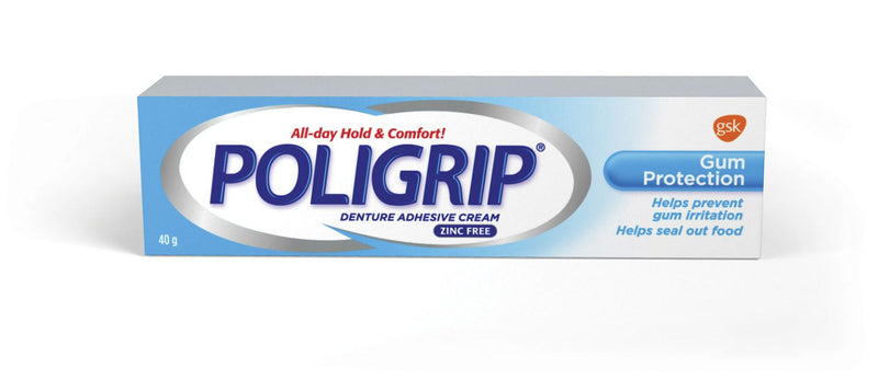 Poligrip Denture Adhesive Cream Gum Protection 40g - Simpsons Pharmacy