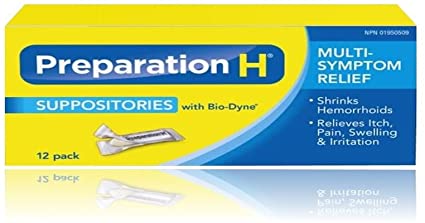 Preparation H Suppositories with Bio-Dyne - 12 Pack - Simpsons Pharmacy