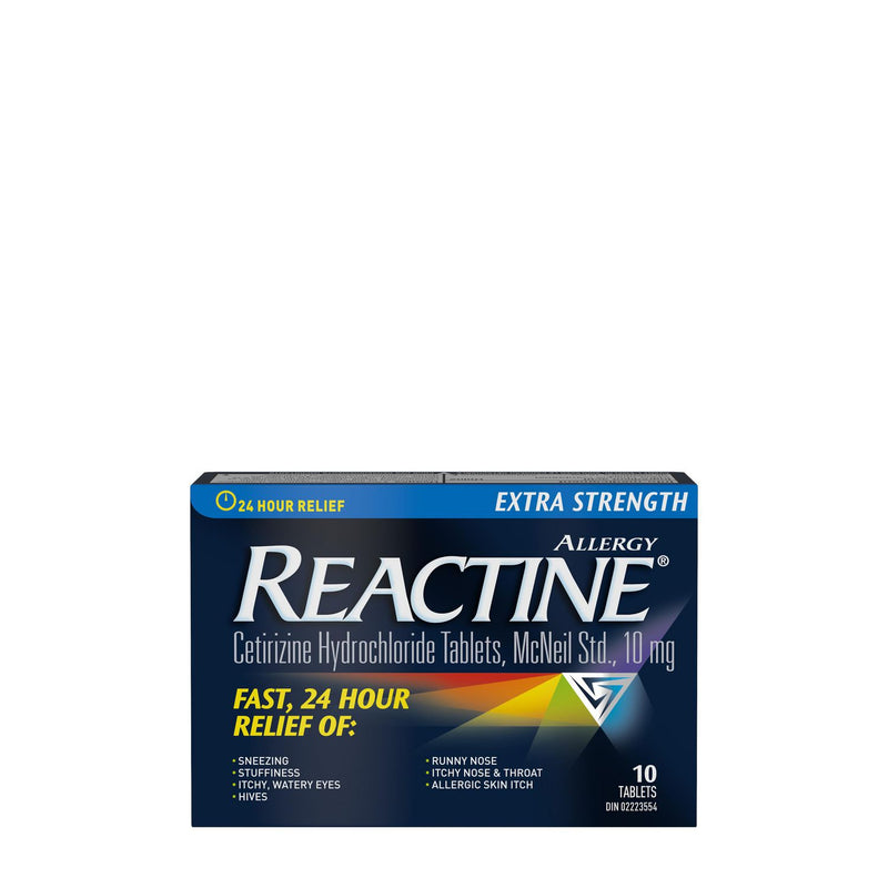 Reactine Extra Strength 10mg Allergy Relief - 10 Tablets - Simpsons Pharmacy