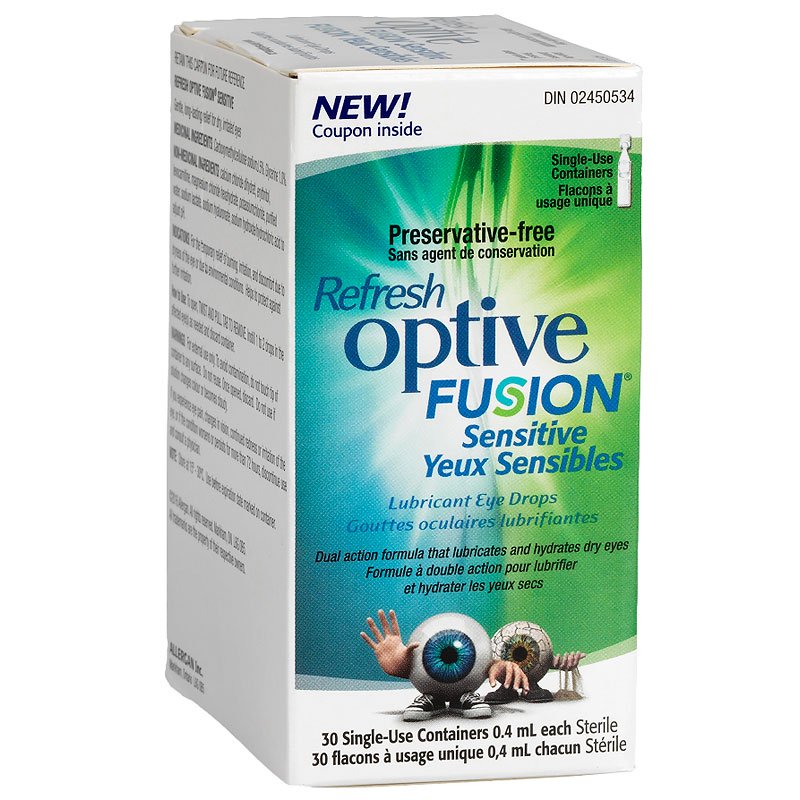 Refresh Optive Fusion Lubricant Eye Drops - 30 Single Use Containers - Simpsons Pharmacy