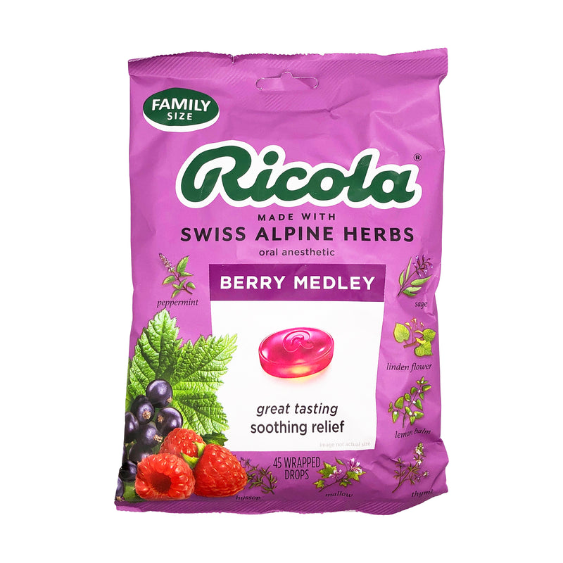 Ricola Family Size Cough lozenges Berry Medley 45's - Simpsons Pharmacy