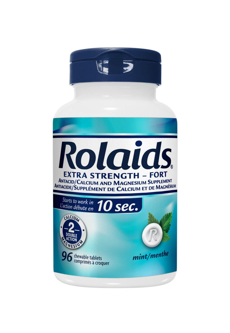 Rolaids Extra Strength Antacid Mint Flavour - 96 Tablets - Simpsons Pharmacy
