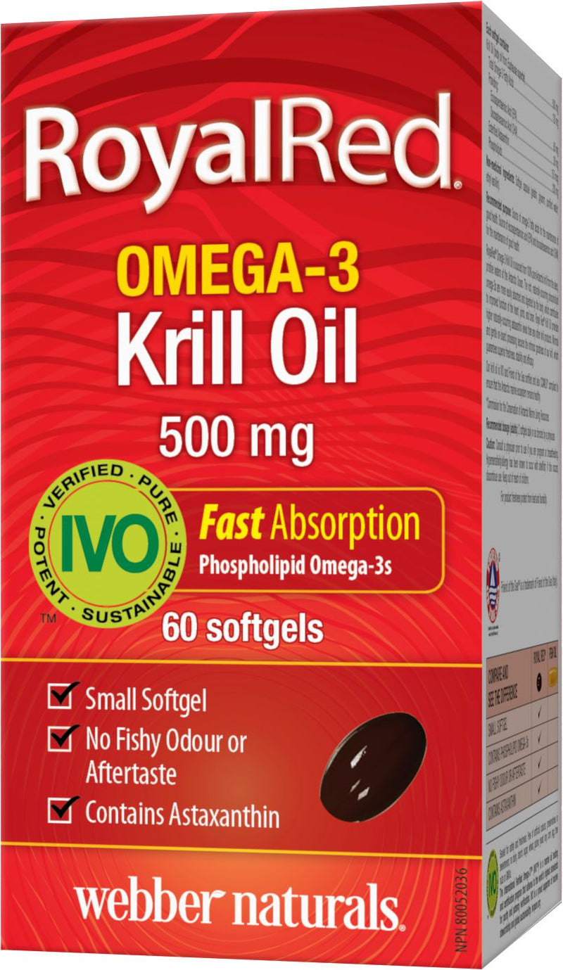 Webber Naturals RoyalRed Omega-3 Krill Oil 500mg - 60 Softgels - Simpsons Pharmacy
