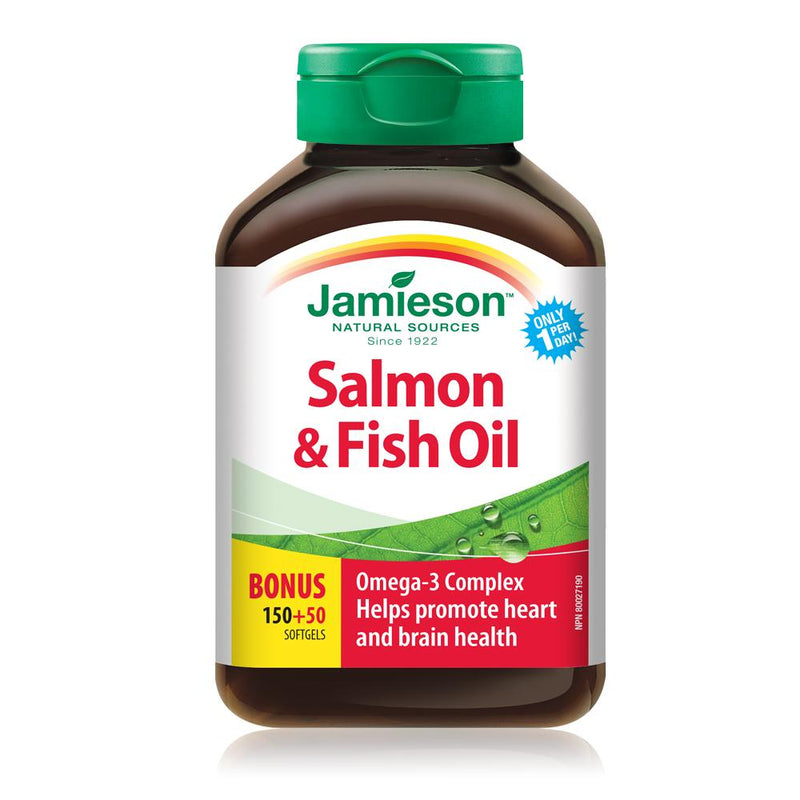 Jamieson Natural Sources Salmon and Fish Oil - 200 Softgels - Simpsons Pharmacy