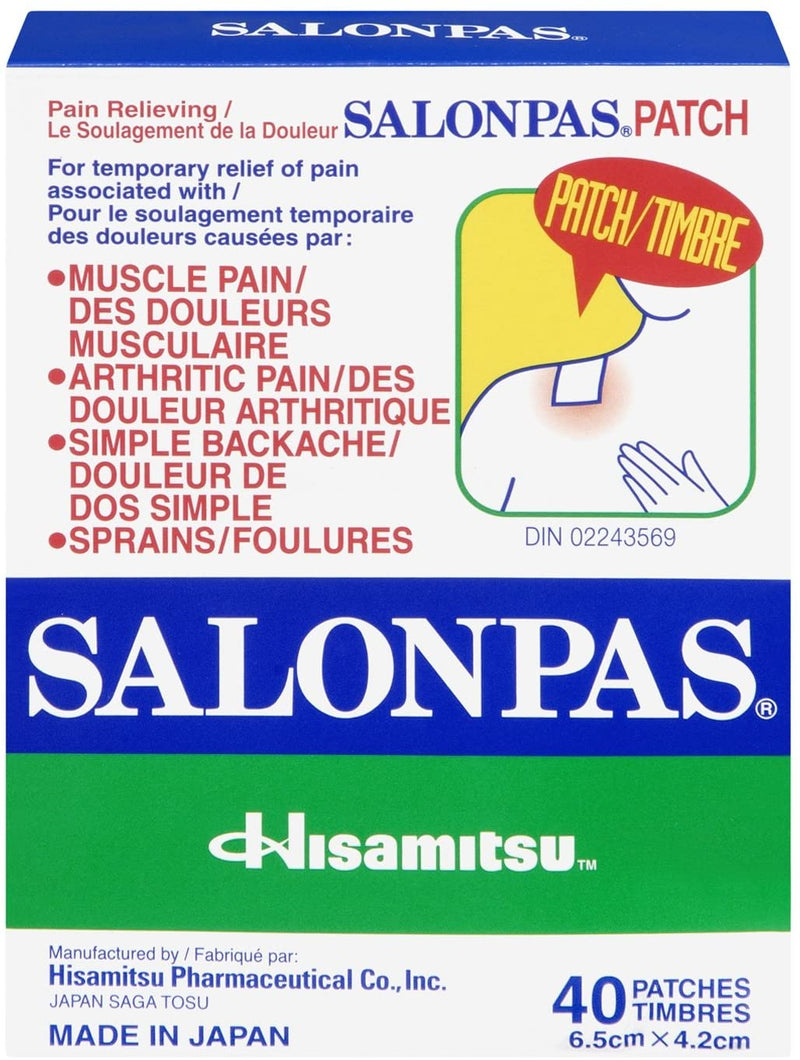 Salonpas Pain Relieving Patches - 40 Patches - Simpsons Pharmacy