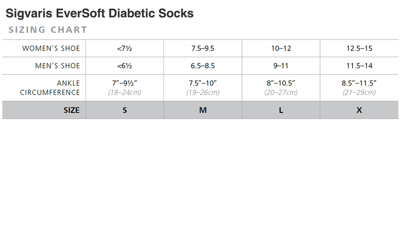 SIGVARIS UniSex Well Being Eversoft Diabetic Socks Knee High 8-15mmHg - Simpsons Pharmacy