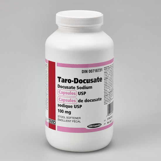 Taro-Docusate 100mg Stool Softener - 100 Capsules - Simpsons Pharmacy