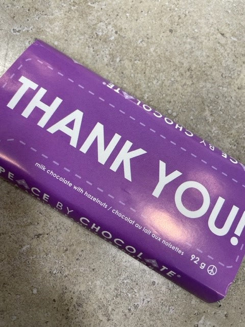 Peace By Chocolate Thank you Bar 92g - Simpsons Pharmacy