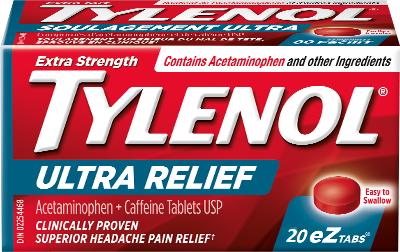 Tylenol Ultra Relief Extra Strength Headache Relief - 20 Tablets - Simpsons Pharmacy