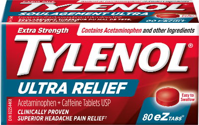 Tylenol Ultra Relief Extra Strength Headache Relief - 80 Tablets - Simpsons Pharmacy
