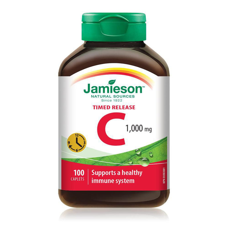 Jamieson Natural Sources Timed Release Vitamin C 1000mg - 100 Caplets - Simpsons Pharmacy