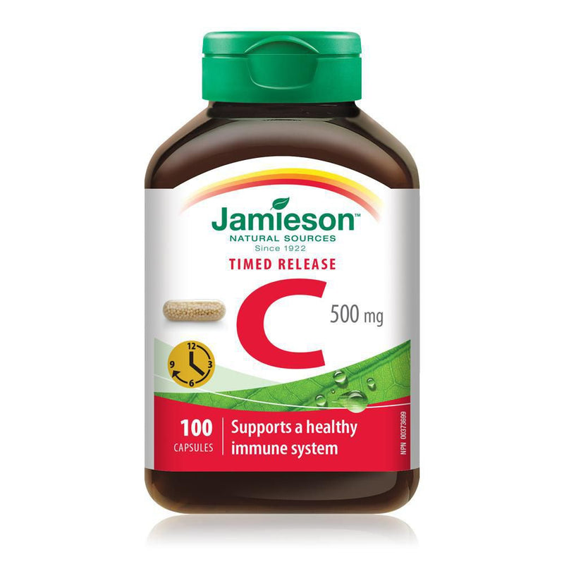Jamieson Natural Sources Timed Release Vitamin C 500mg - 100 Caplets - Simpsons Pharmacy