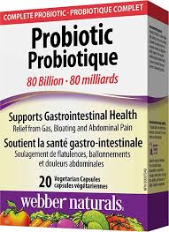 Webber Naturals Complete 80 Billion Probiotic - 20 Vegetarian Capsules - Simpsons Pharmacy